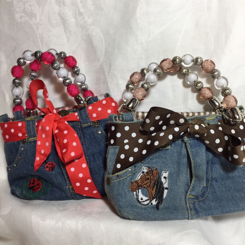 BOOTIE BAGS (RED LADYBUG & BROWN LUCKY HORSESHOE)